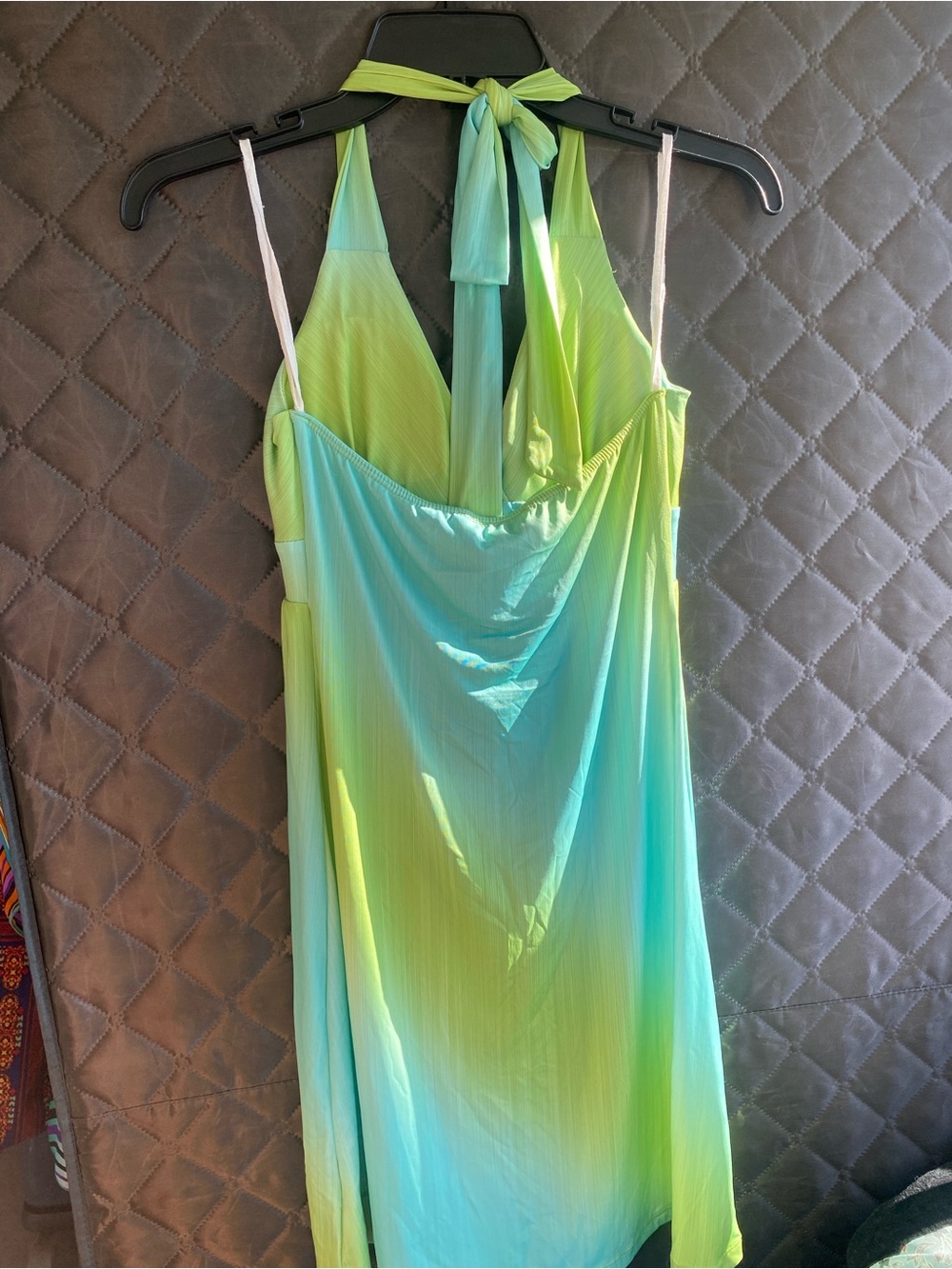 Vintage 90s Y2K Ombre Halter Dress - Picture 3 of 5